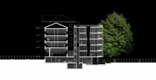 Studio razavi architecture Maison d Italie COUPE TRANSV NB adapter